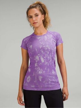 Lululemon Swiftly Tech Short Sleeve 2.0 Shadow Bloom Lilac Purple Running Shirt6